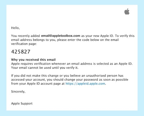 apple mail for mac email confirmation request
